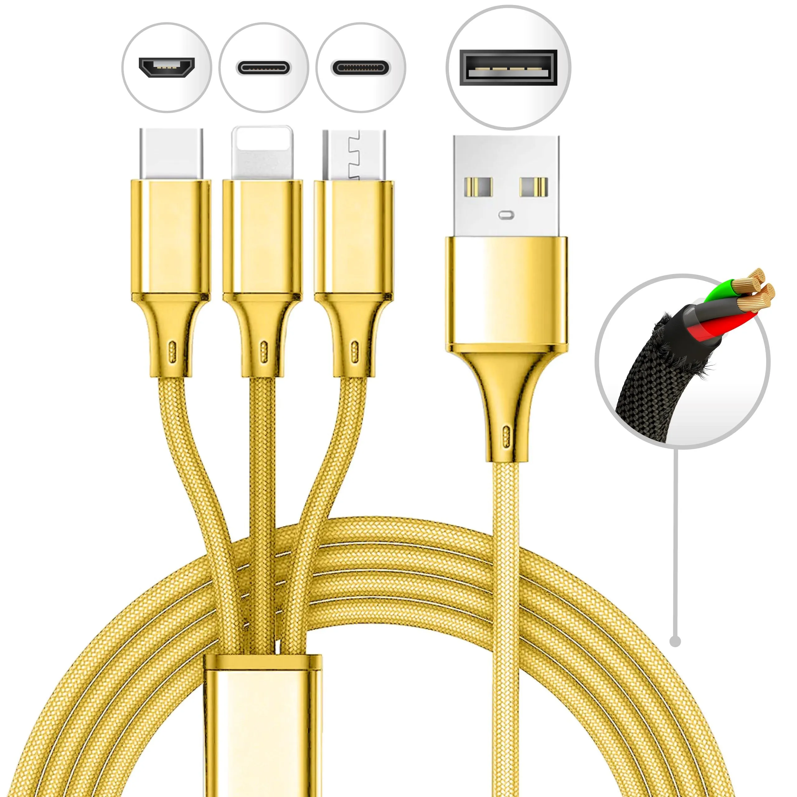 10 Foot 3-in-1 Cable - Refill 12pc