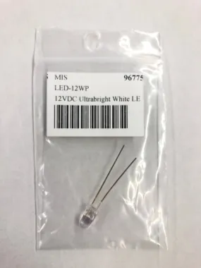 12V DC 5mm Ultra Bright WHITE LED