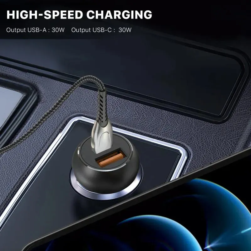 2-Port Quick Power Delivery Car Charger (30W)