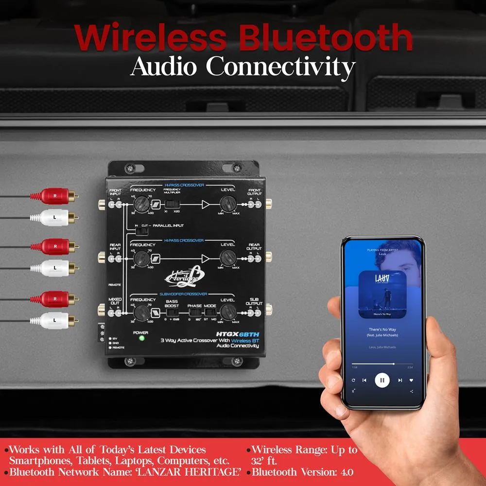 3 Way Active Crossover With Bluetooth Wireless Audio Connectivity