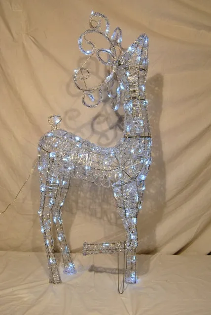 4' Deer Lit With Warm White LEDs
