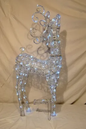 4' Deer Lit With Warm White LEDs