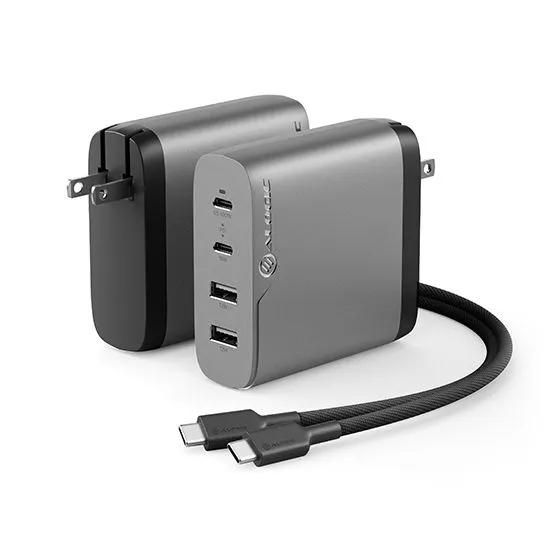 4 Port 100W GaN Charger - Includes 2m USB-C Cable