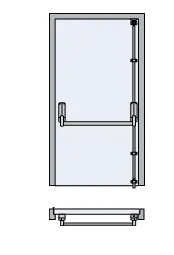 40TC3274 BRITON 376.SE Push Bar Panic Exit Bolt, Silver