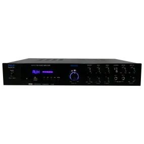 5 Channel Audio Amplifier, Multi-Source 1/4” Audio/Microphone Input Usb/Sd Readers/ Fm Radio, Built-In Bluetooth For Wireless Audio Streaming