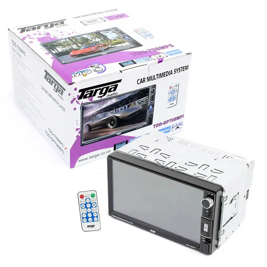 7 Inch - Targa MP5 Double Din Media Player With Bluetooth & GPS