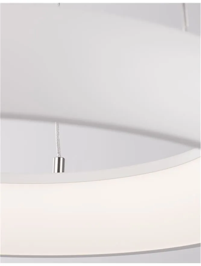 ALB Sandy White Aluminium & Acrylic Dimmable Inner Light Ring Pendant Small - ID 10374