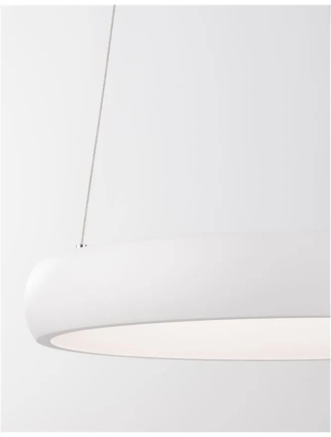 ALB Sandy White Aluminium & Acrylic Dimmable Inner Light Ring Pendant Small - ID 10374