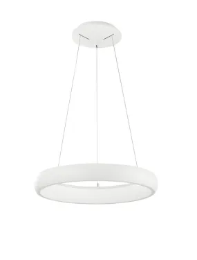 ALB Sandy White Aluminium & Acrylic Dimmable Inner Light Ring Pendant Small - ID 10374