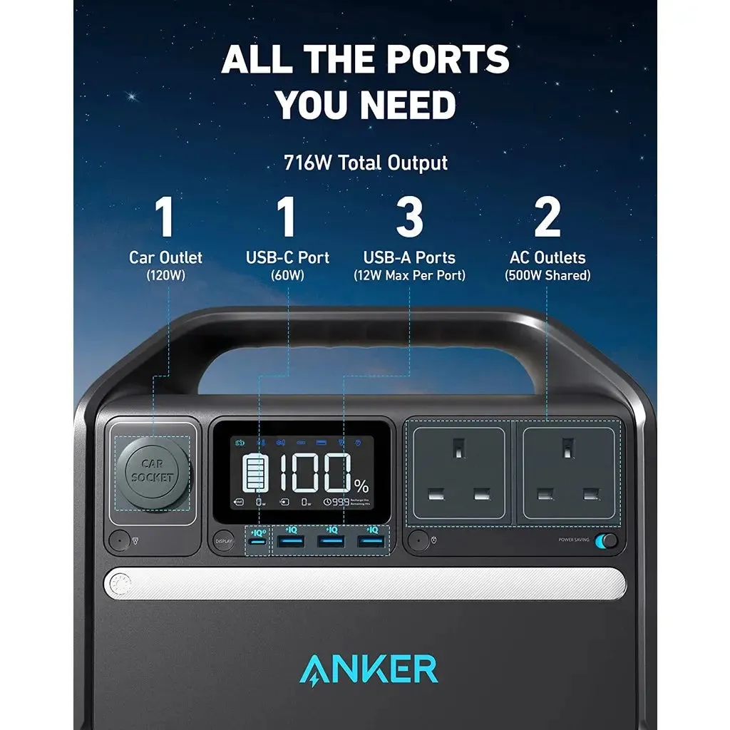 Anker Powerhouse 535 Portable Power Station, 512Wh Portable Generator A1751