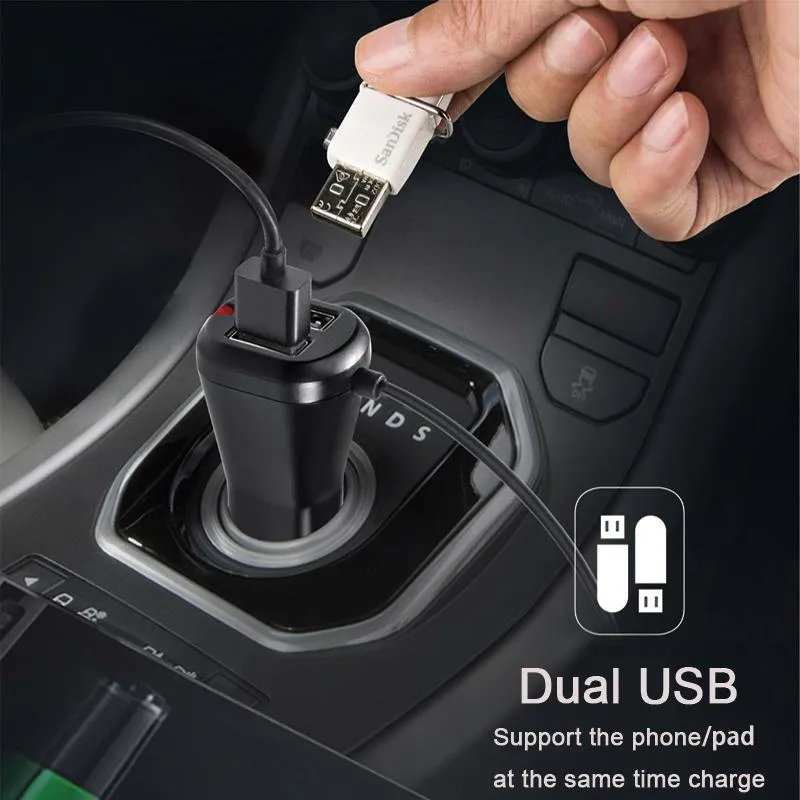 ANLUD Car MP3 Player Bluetooth FM Transmitter Car Kit HandsFree Magnetic Base With Dual USB Car Charger FM Modulator