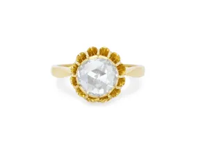Antique-style Rose-cut Diamond Ring in 18K Gold