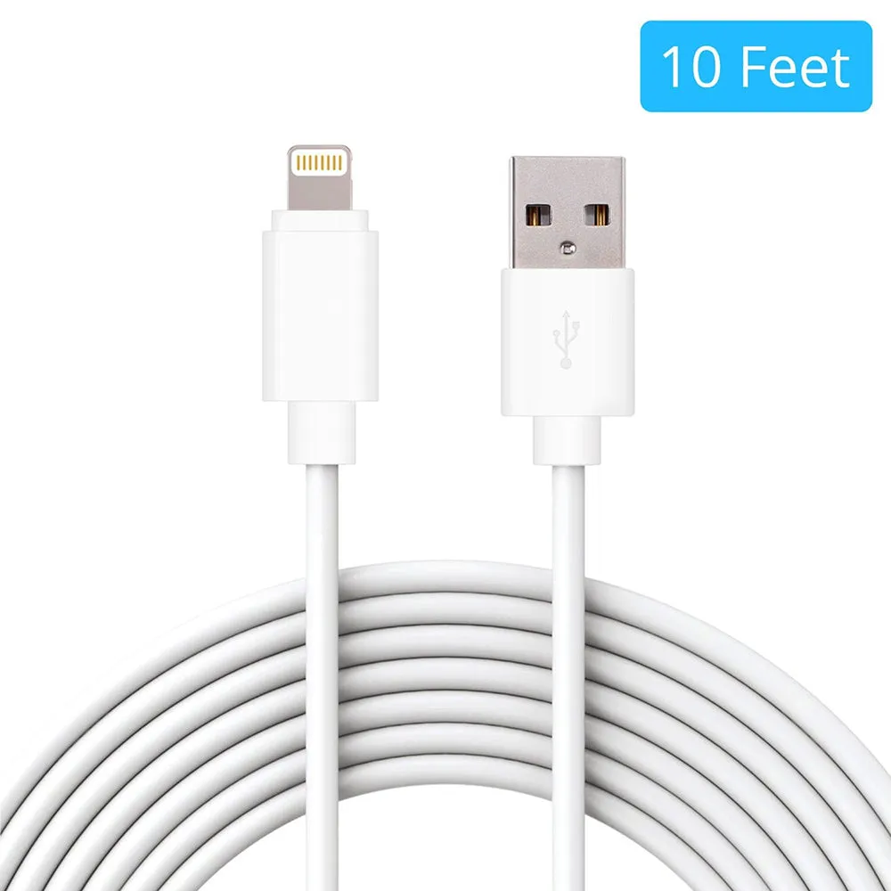Apple iPhone iPad Lightning USB Cable 10FT/3M (White or Black)