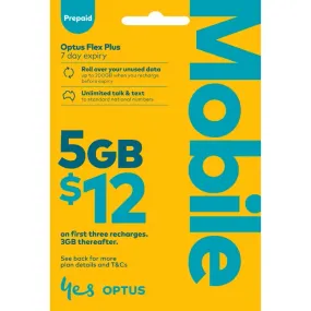 Australia mobile Optus prepaid SIM starter kit 5GB   Unlimited Talk and SMS