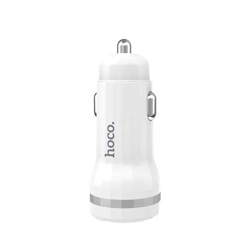 Automobilinis įkroviklis Hoco Z27 (2.4A) baltas