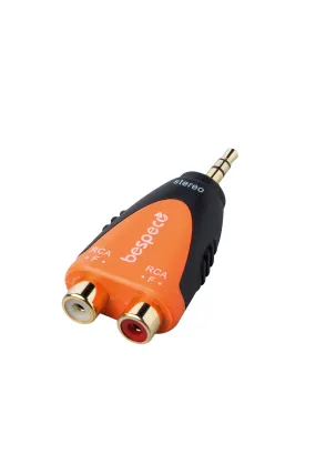 Bespeco SLAD380 - 2RCAf to 3.5JK Adapter