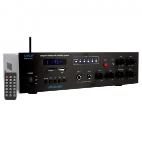 Bluetooth Public Address Amplifier - Compact Pa Speaker & Microphone Receiver System With 70V/100V Output, Mp3/Usb/Sd Readers, Fm Radio (500 Watt)