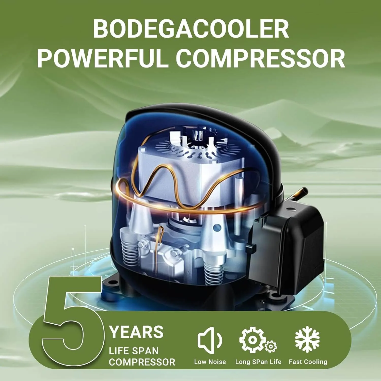 BODEGACOOLER 12 Volt Car Refrigerator 10/17/18/26qt Electric Cooler
