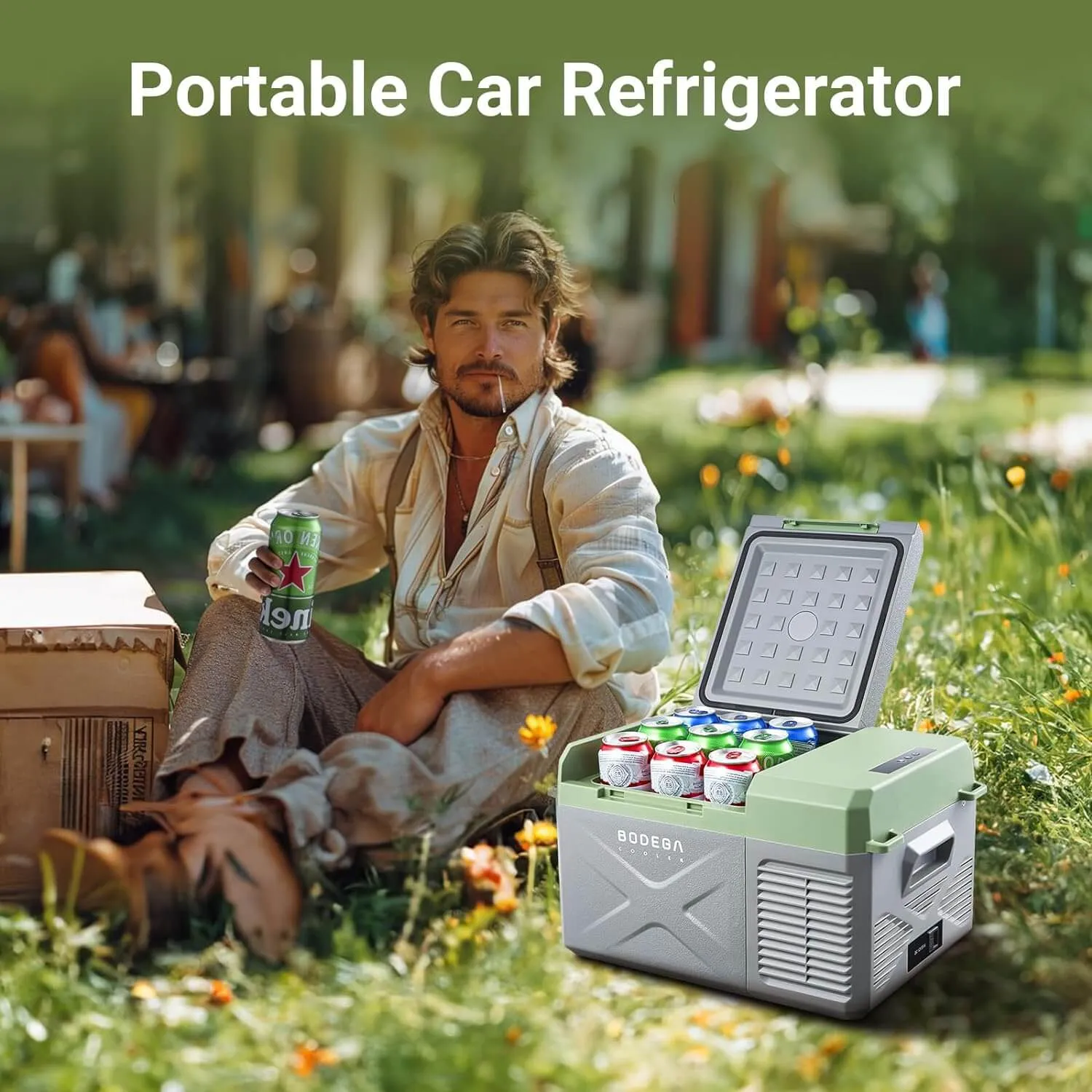 BODEGACOOLER 12 Volt Car Refrigerator 10/17/18/26qt Electric Cooler