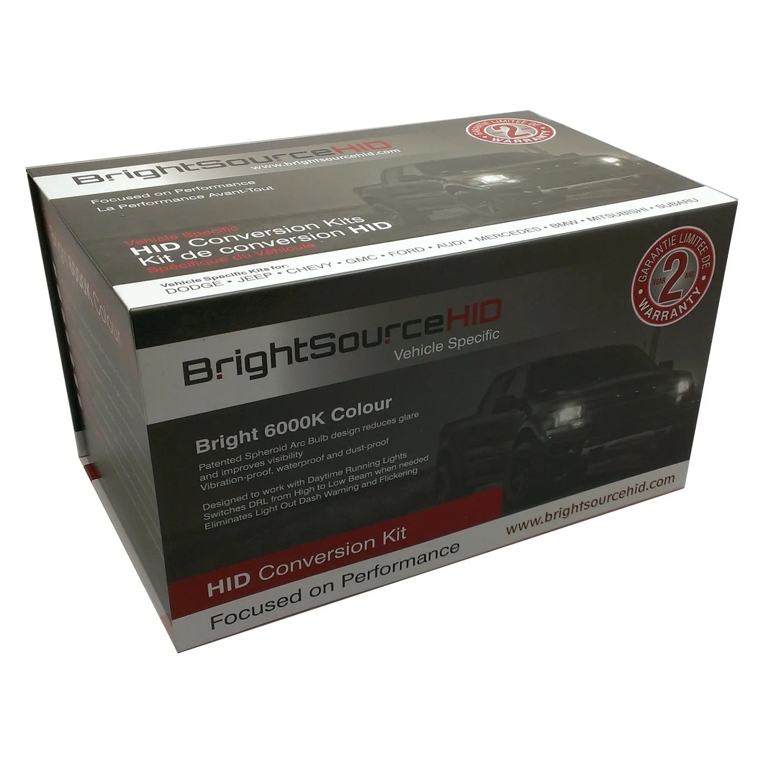 BrightSource 33615H HID Kit; 9005; 6000K; 2 Year Warranty;