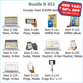 Bundle B-852: How Music REALLY Works! Print Book   E-Book, E-Posters and Printable E-Books - Keyboard Chords, Scales, Chord Progressions. FREE SHIPPING – USA & Canada.