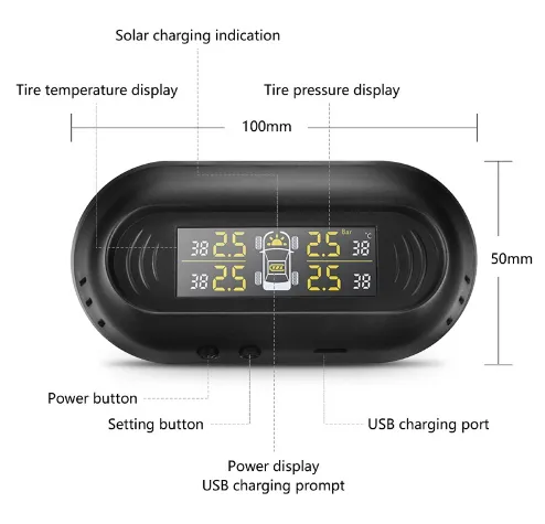 Car hidden tire pressure monitor