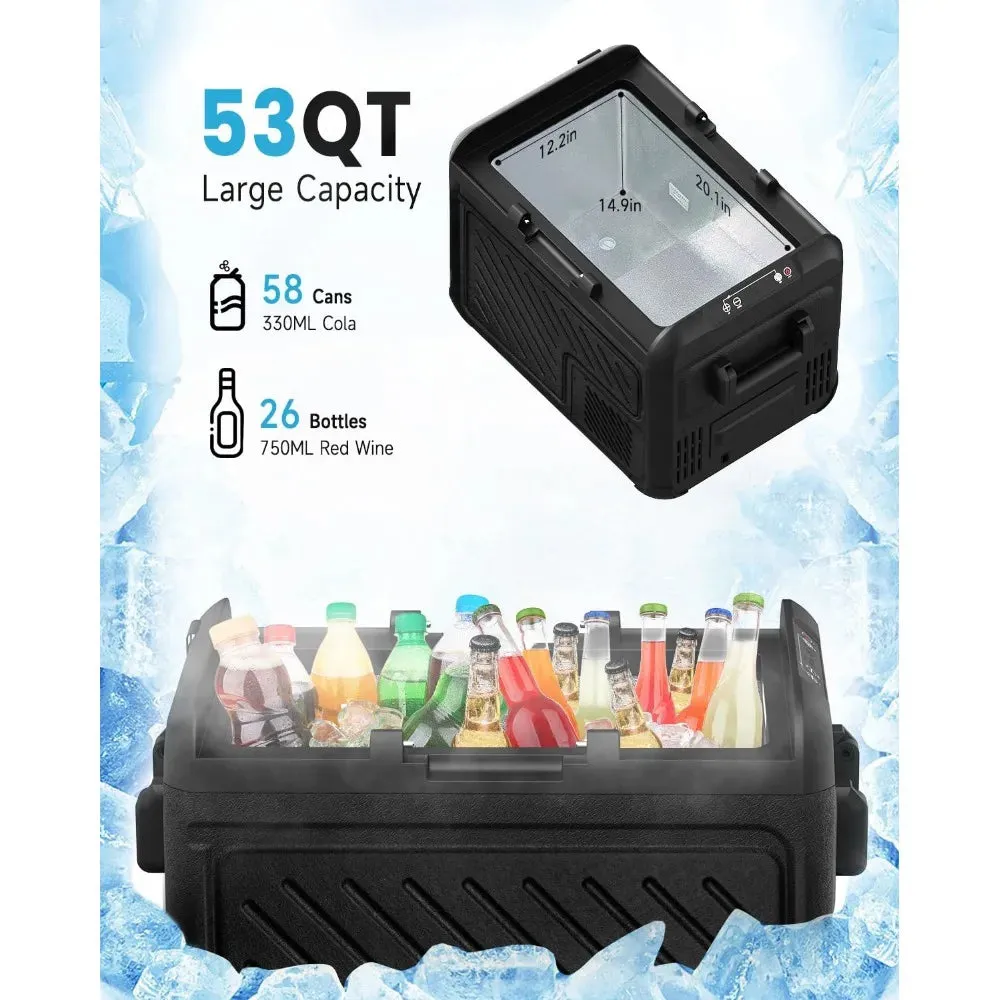 Car Refrigerator, 40Liter(42qt) RV Refrige with 12/24V DC & 110-240V AC, Portable Freezer Electric Compressor Cooler