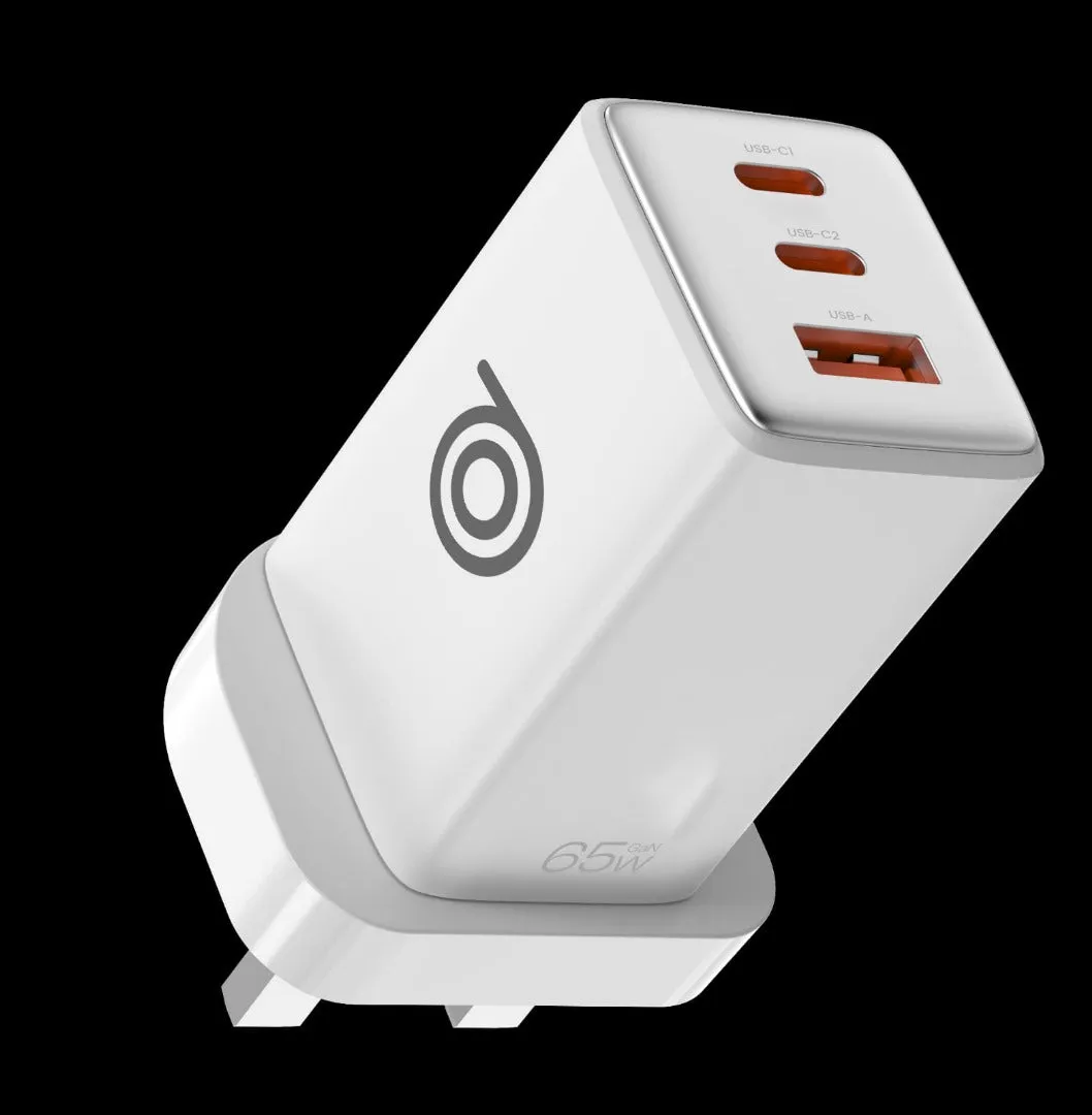Cheetah 4a 65W Dual USB-C & Single USB-A Port Super-fast GaN Charger - digifon