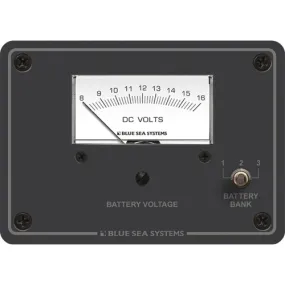 DC analog Voltmeter Panel - 8 to 16V DC