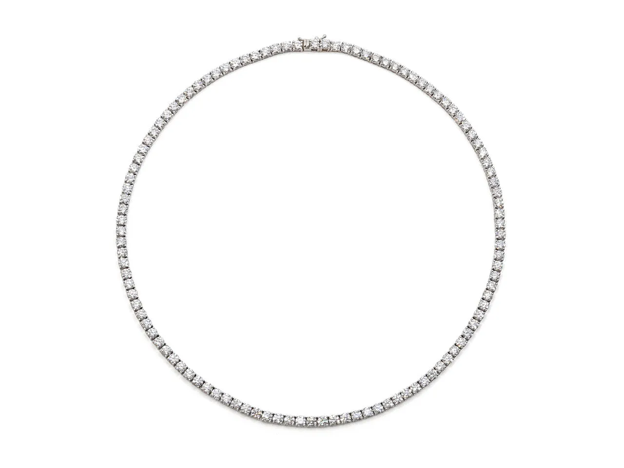 Diamond Rivière Necklace in 18K White Gold, 16.5 Inches