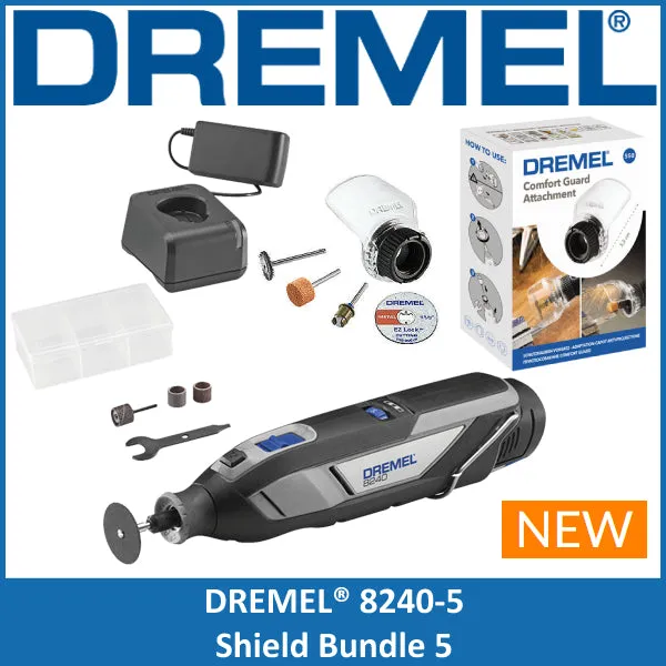 DREMEL 8240-5 Cordless Rotary Tool Grinder   Dremel Shield Combo