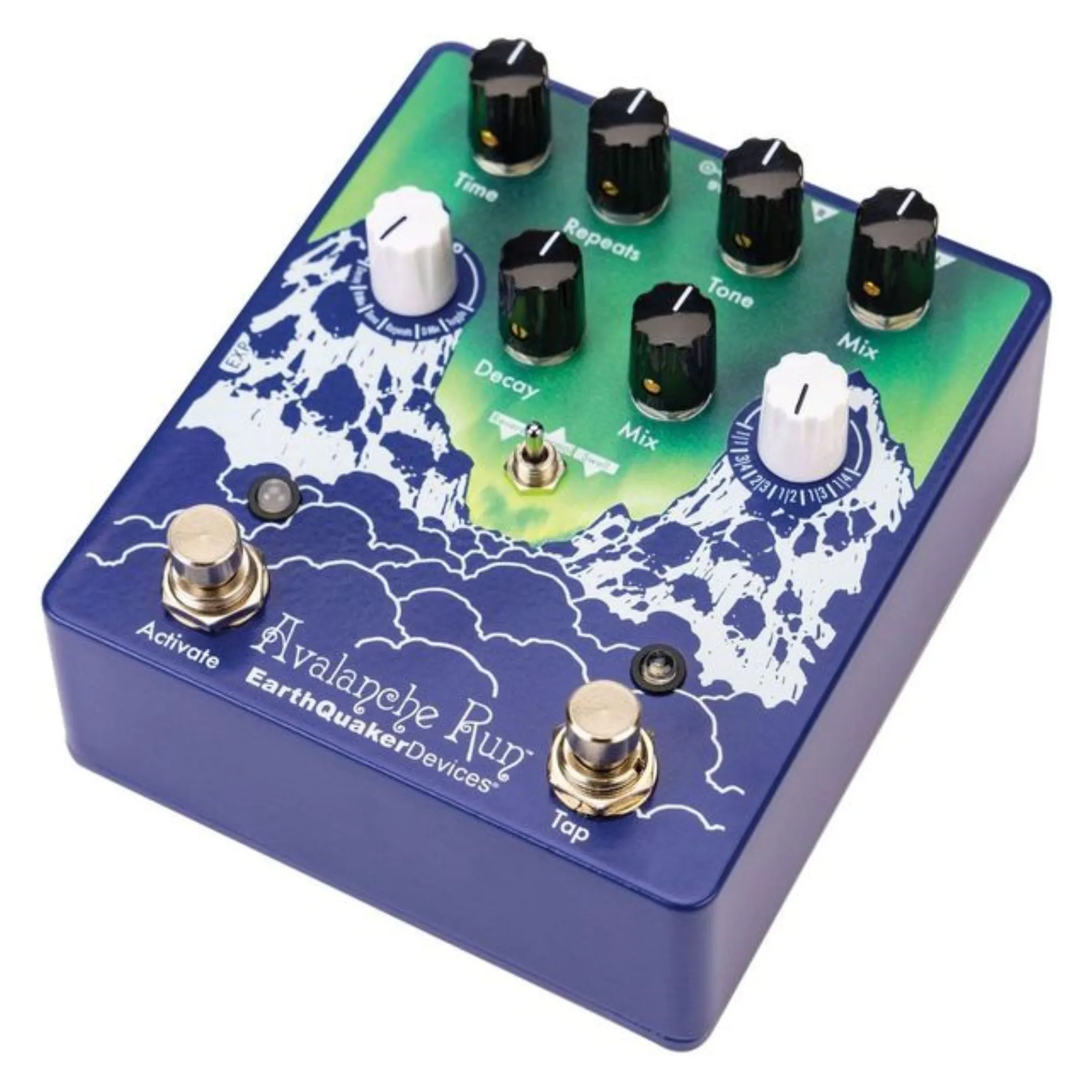 EarthQuaker Devices Limited Edition Aurora Borealis Avalanche Run V2, Stereo Delay/Reverb Effect Pedal w/Tap Tempo