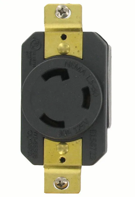 EasySplit 220™ #15 30A 240v Splitter, 5ft. cable NEMA 10-30 (before 1996)  to one 10-30 and one L5-30 outlet with kWh meter
