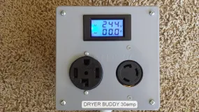 EasySplit 220™ #3 30A 240v Splitter, 5ft. cable NEMA 14-30 plug (1996 ), one 14-30 outlet, one L6-30 outlet with kWh/Watt/Volt/Amp meter