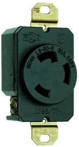 EasySplit 220™ #3 30A 240v Splitter, 5ft. cable NEMA 14-30 plug (1996 ), one 14-30 outlet, one L6-30 outlet with kWh/Watt/Volt/Amp meter