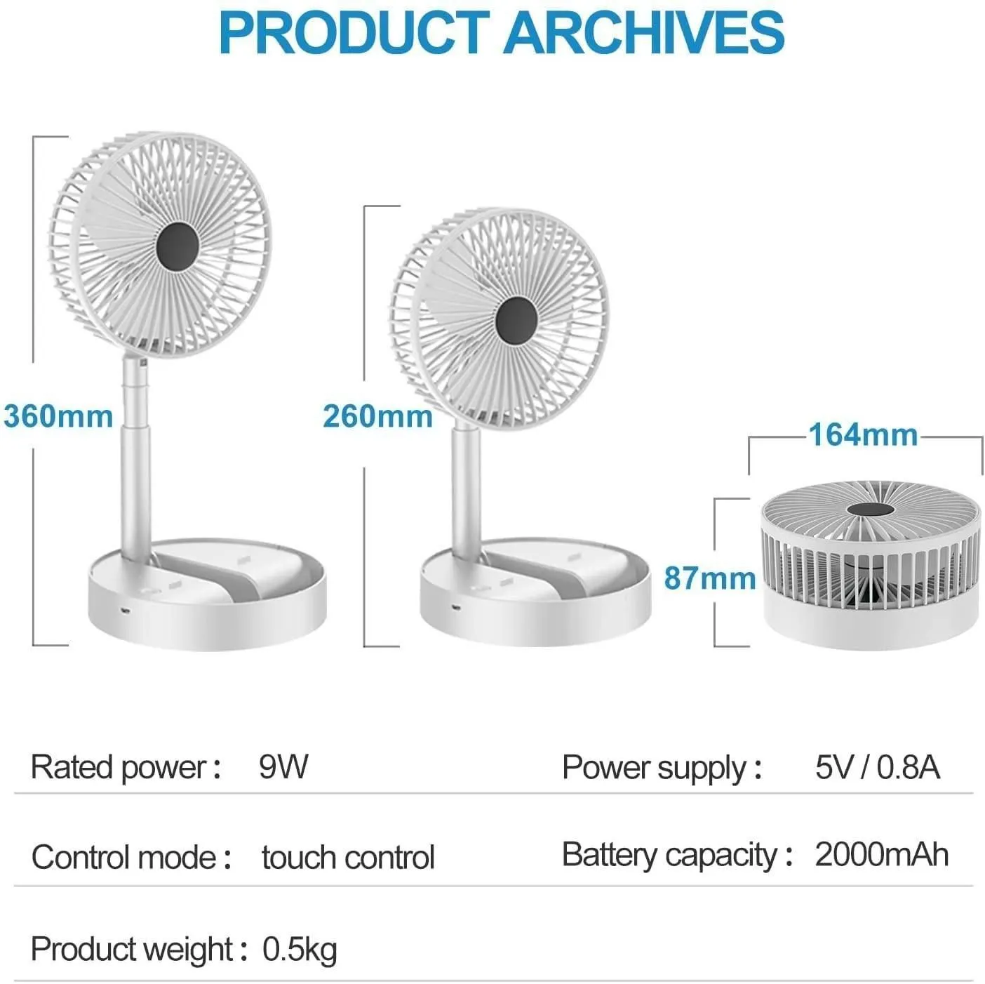 EcoAir™ Rechargeable High Speed Table Desk Fan