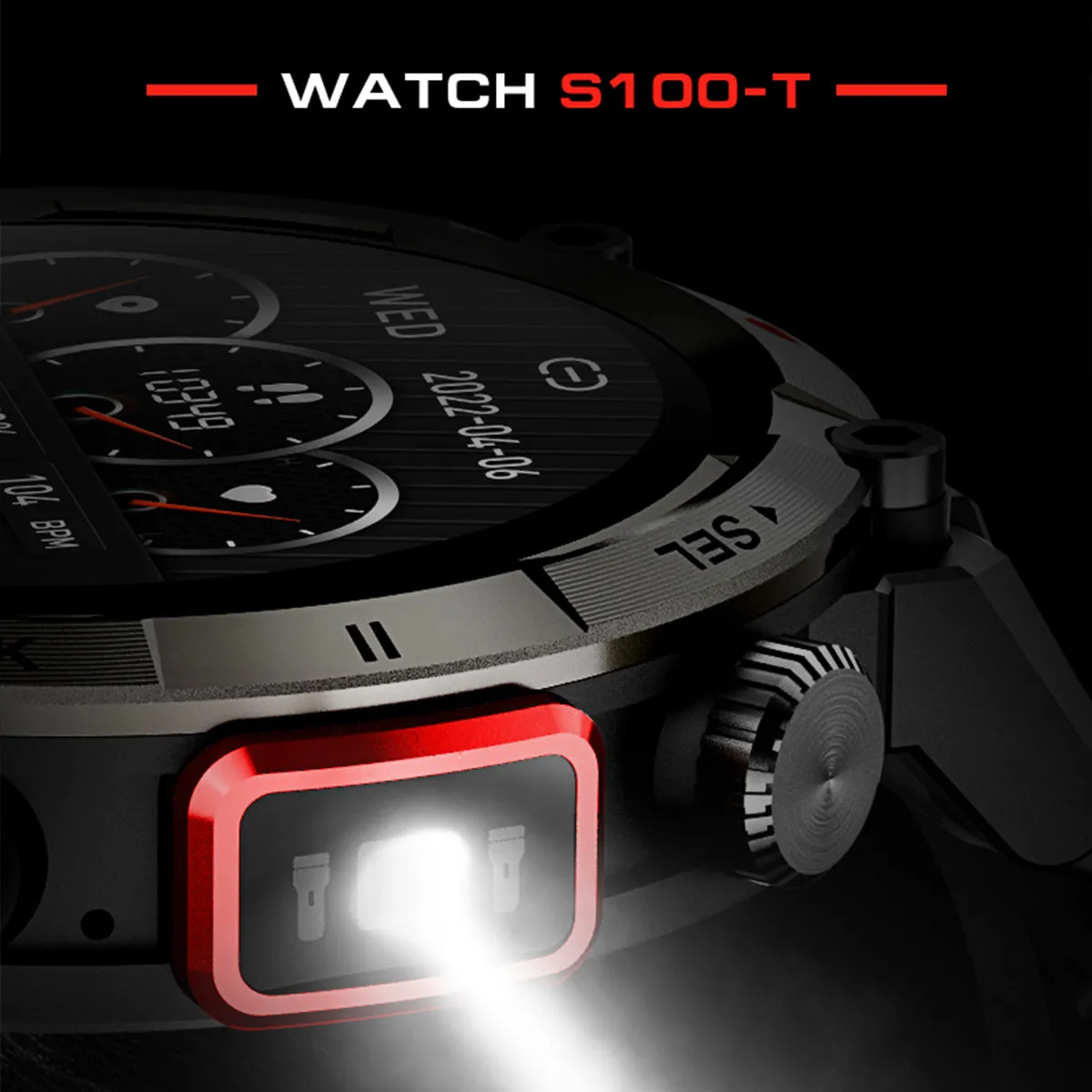 EIGIIS Smart Watch(Receive & Dial), Smartwatches with LED Flashing Light, 2023 Newest 1.45" TFT HD Full Touch Screen, Smart Watch for Men Women, Smart Watch with Health Tracker/Fitness Tracker/Call/Text/Flashlight