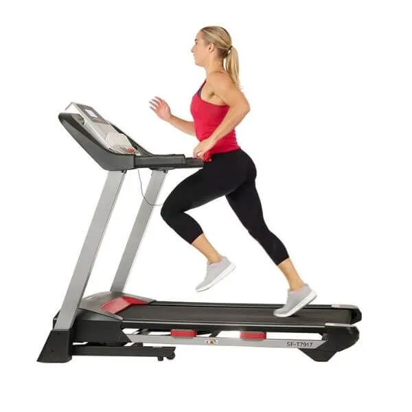 Electric Folding Treadmill With Bluetooth Speakers, Incline & Heart Rate Monitoring
