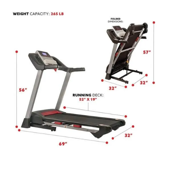 Electric Folding Treadmill With Bluetooth Speakers, Incline & Heart Rate Monitoring