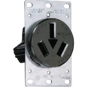 Electric Range Buddy #2 Custom 50A NEMA 10-50 2-way splitter, 3' 10-50 cable to 10-50 and 14-50 outlets with kWh meter
