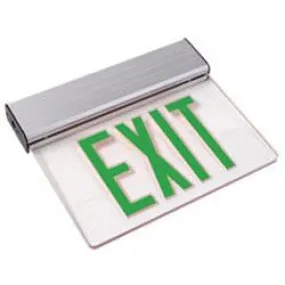 ELXTEU1GCA Edge-Lit LED Exit AC Only Single Green/Clear, 120/277V