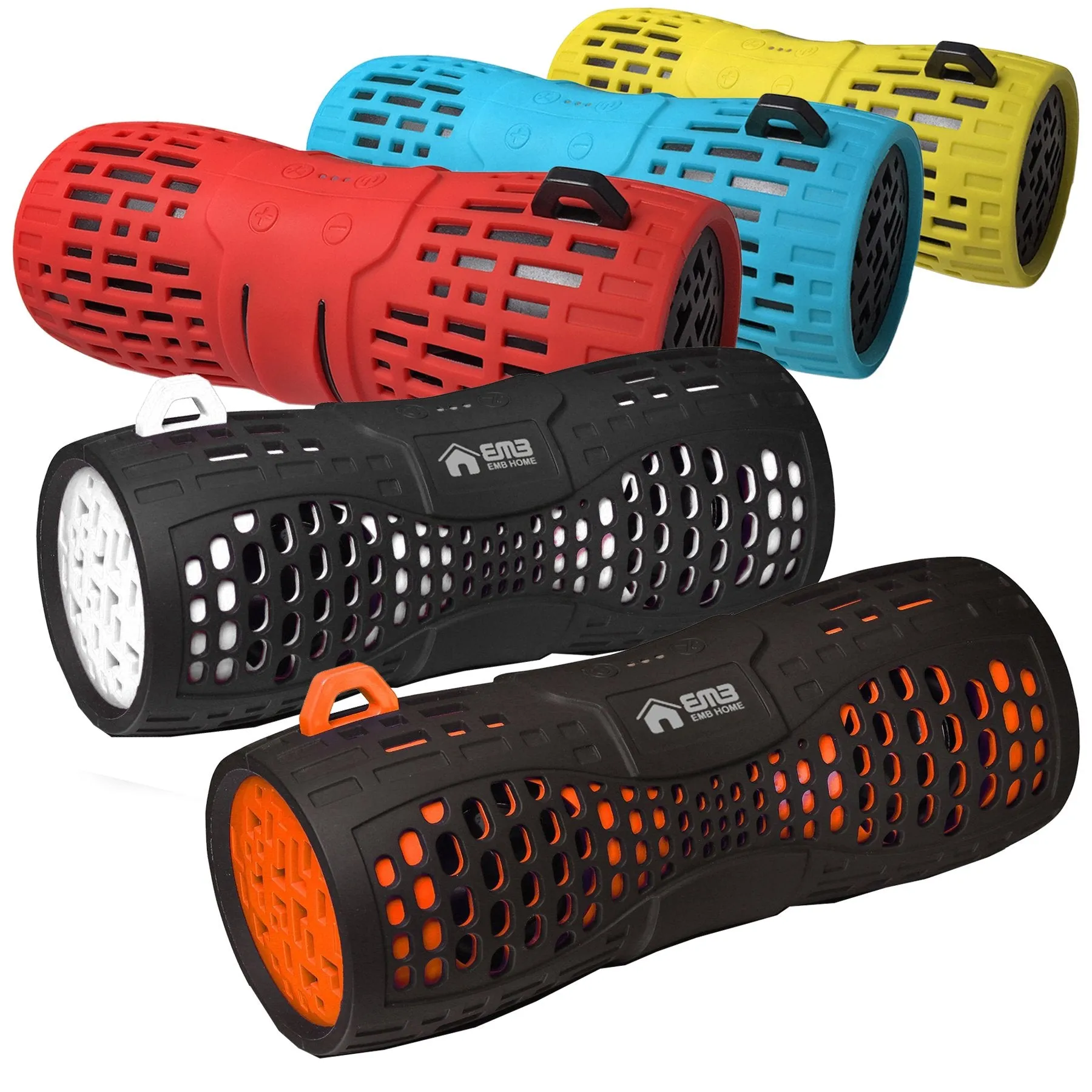 EMB ES900BT Water Resistant Super Loud Portable Bluetooth Speaker (Yellow)