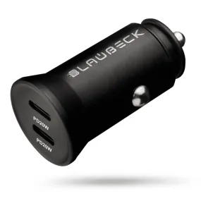 essential Dual 40W Dual Port USB C Car Charger Mini Aluminum Cigarette Lighter Adapters