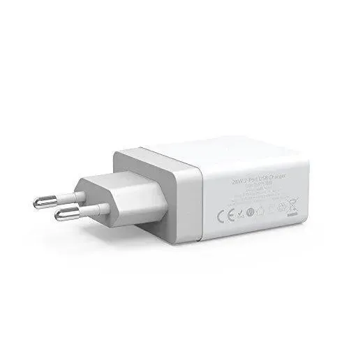 [Euro Plug] Anker Charger Powerport 24W 4.8A 2-Port Wall USB Charger A2021