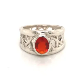 Fire Opal Connection Ring