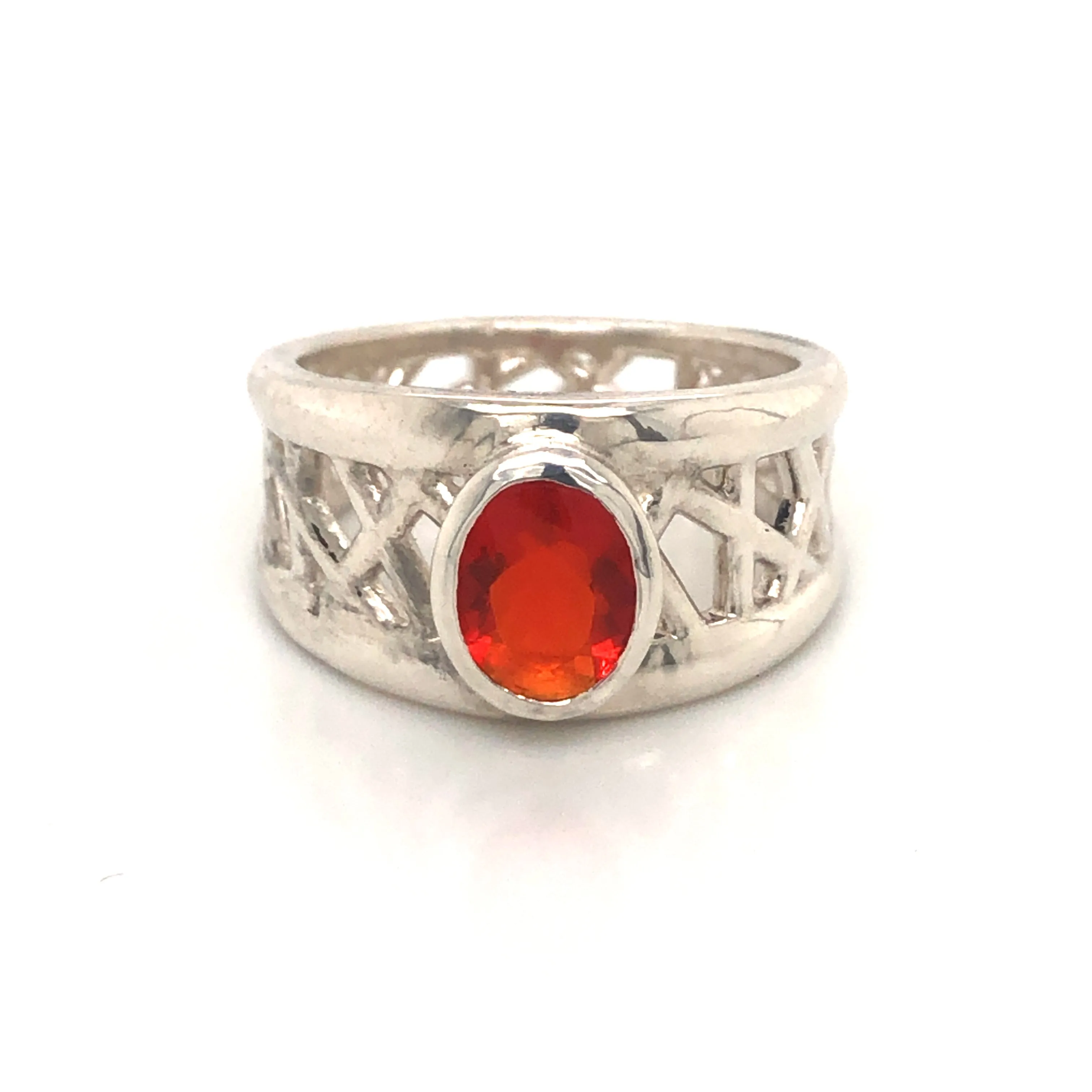 Fire Opal Connection Ring