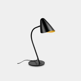 GAN Black Aluminium & Gold Adjustable Table Light - ID 10728