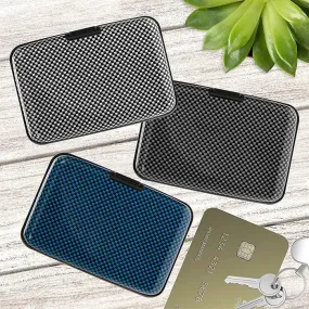 Graphite Check Credit Card Holder - Assorted Colours (Only ONE Sent)