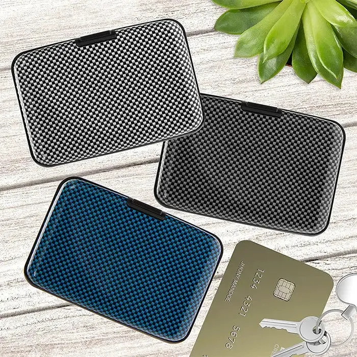 Graphite Check Credit Card Holder - Assorted Colours (Only ONE Sent)