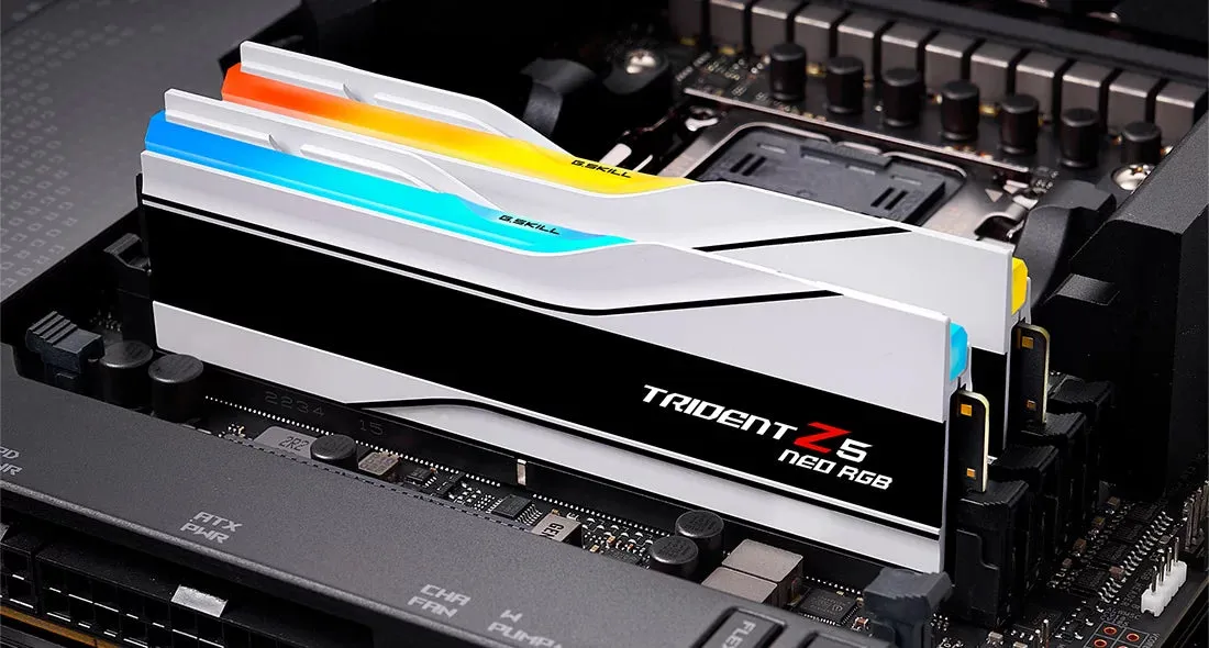 G.SKILL 32GB Kit (2x16GB) Trident Z5 Neo RGB White F5-6000J3036F16GX2-TZ5NRW DDR5 6000MHz Memory (AMD EXPO & Intel XMP 3.0)